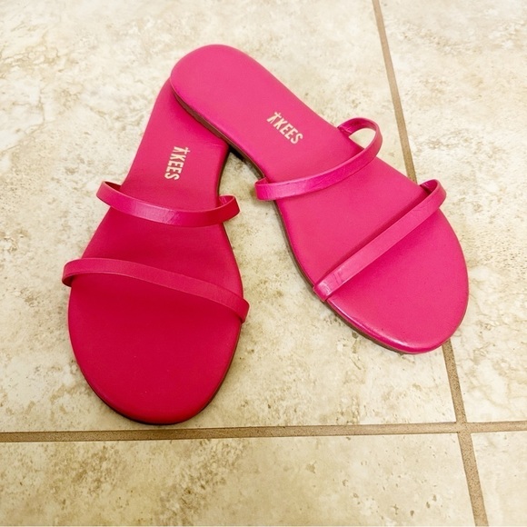 New Tkees pink leather Gemma sandals size 5 - Picture 6 of 6